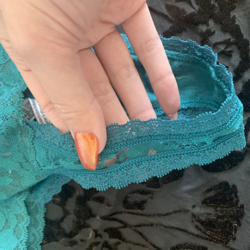 Sexy green lace thong from Victorias Sec
